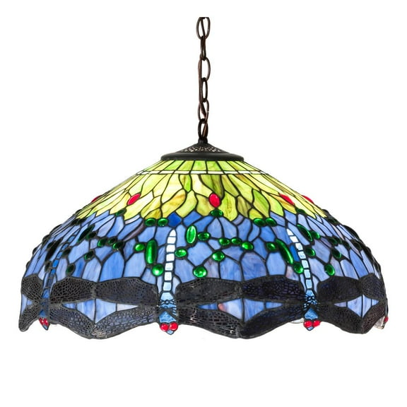 22 Inch W Hanginghead Dragonfly Pendant Ceiling Fixture
