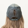 thumbnail image 4 of CC Destroyed Denim Pony Cap, 4 of 5