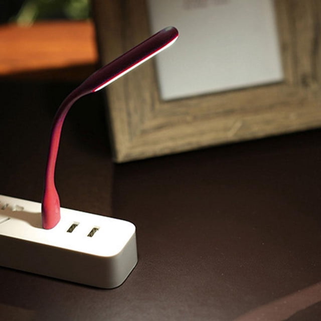 Lámpara LED USB Mini computadora portátil portátil Escritorio de lectura Iluminación nocturna (Rojo)