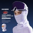 thumbnail image 3 of Máscaras Esquí Y Motociclismo Al Aire Libre Otoño E Invierno para Hombres Y Mujeres Protección Facial Cálida Protección para El Cuello Capucha Al Viento Y Al (blanco Y Morado), 3 of 8