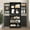 Black, variant on HSUNNS 72" Tall Kitchen Pantry Storage Cabinet with Drawer, Freestanding Cupboard Storage Cabinet with 4 Doors and 6 Adjustable Shelves, for Kitchen, Dining Room, White