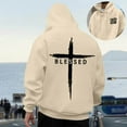 thumbnail image 2 of MEZZALL Men's Hooded Sweatshirt Long Sleeve Casual Pullover Letter Print Everyday Wear Outdoor Activities Comfortable Fall Winter Hoodie Holiday Tops, 2 of 6