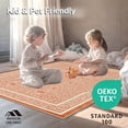 thumbnail image 4 of ODIKA 4'x6' Machine Washable Non-Slip Area Rug, Trellis Design Earthy Hues Square High Traffic Rug, Orange, 245201, 4 of 7