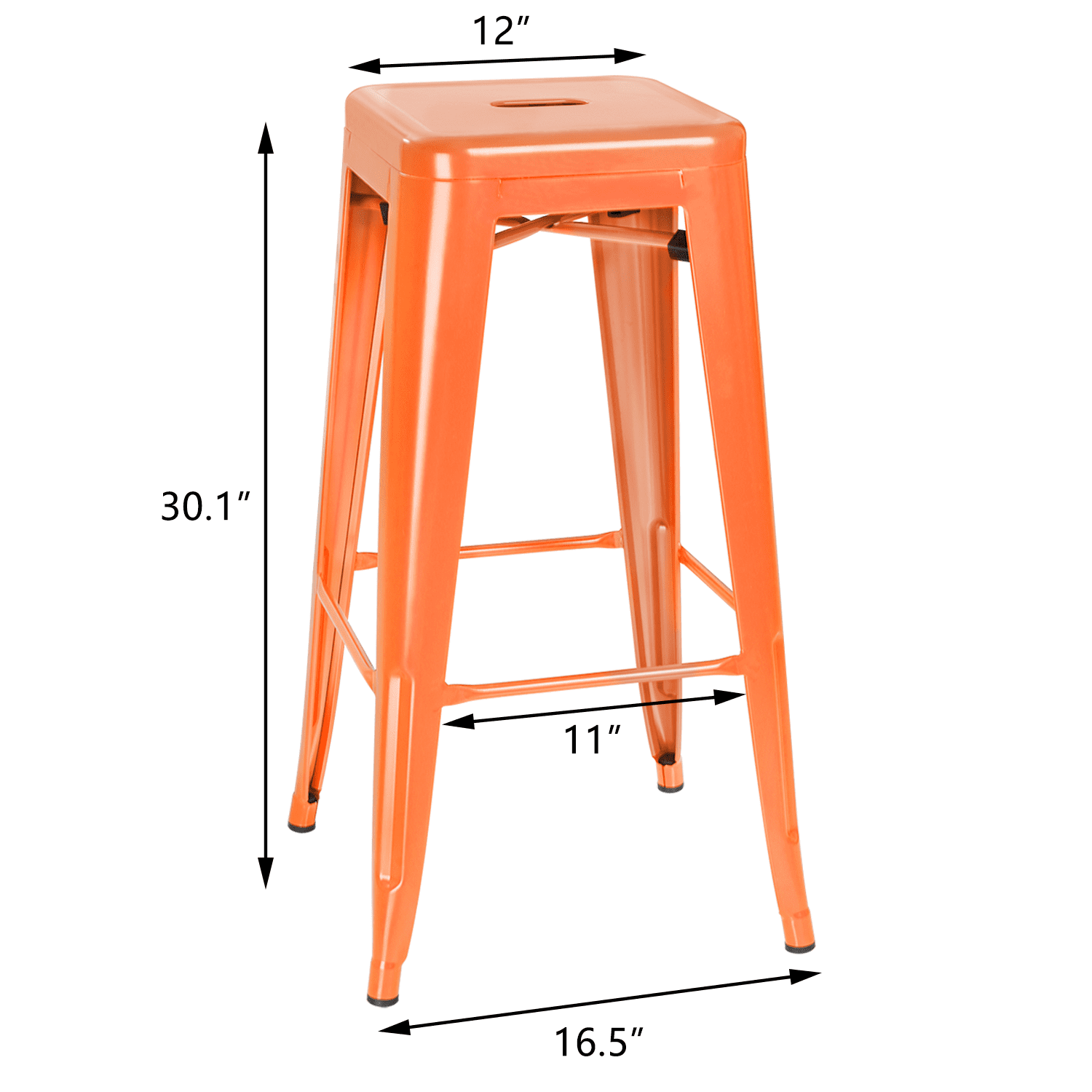 VINEEGO 30 Inches Metal Bar Stools for Counter Height Indoor