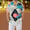 thumbnail image 2 of 90s Shirt 80s Shirts for Men 80s 90s Disco Retro Casual Button-Down Shirts 80s Mens Clothing Bowling Button Shirt Print Graphic, 2 of 5