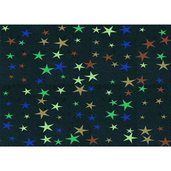 Ahgly Company Indoor Rectangle Patterned Night Black Area Rugs, 8' x 12'