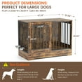 thumbnail image 5 of SUGIFT 47" Wooden Dog Crate Furniture with Double Doors, Rustic Brown Indoor Dog Kennel End Table for Large Dogs, 5 of 8