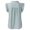 thumbnail image 4 of QASIEATN Trendy Essentials Clothing for Women: Delicate Sleeveless Blouse Bow Tie Neck Cap Sleeve Casual Shirt Fall Fashion Outfits for Women, 4 of 5