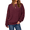 Burgundy, variant on Arach&Cloz Women's Wool Blend Oversized Sweaters Crewneck Casual Fall Outfits Fashion Tops