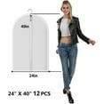 thumbnail image 2 of WuPing 24'' x 40'' Clear Garment Bags for Hanging Clothes, 12 Packs Suit Bags for Closet Storage, 1 Shoe Storage Bag, Plastic Garment Bags, 2 of 9