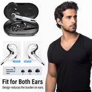 Bluetooth Headset, Single-Ear Bluetooth Earpiece with ENC Mic with HiFi Stereo Sound, 72 Hours Talking Time Wireless Headset V5.3 with 400mAh Charging Case for iOS Android Cell Phones, White