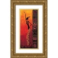 thumbnail image 1 of Wagner, Dorota 17x32 Gold Ornate Wood Framed with Double Matting Museum Art Print Titled - Dancing Black Girl I, 1 of 4