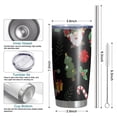 thumbnail image 6 of 20oz Tumblers Black Christmas Gnome and Gift Pattern Stainless Steel Vacuum Insulated Double Wall Travel Tumbler Cups Mug with Lid and Straw,Cleaning Brush for Cold & Hot Drinks, 6 of 7
