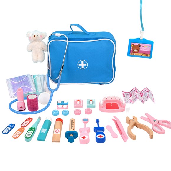 Ensemble de Jeu de Docteur de Qualité Professionnelle avec Sac de Organisation Simulation d'Instrument Réaliste pour Jeu Imaginatif Prolongé