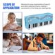 thumbnail image 2 of Piano Keyboard Pencil Case for Storage Use Canvas Material, 2 of 3