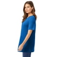 thumbnail image 3 of Woman Within Plus Size Waffle Thermal Satin Trim Tee, 3 of 6