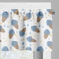 thumbnail image 5 of Ambesonne Ice Cream Valance & Curtain, Cones Summer Flavors Art, 55"x24", Pale Blue Tan and Pale Yellow, 5 of 7