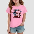 thumbnail image 2 of TOWED22 4th of July Girls Shirts Independence Day T-Shirts Patriotic Tee Tops for Kids Toddler and Teen Girls(Pink,5-6 Y), 2 of 4