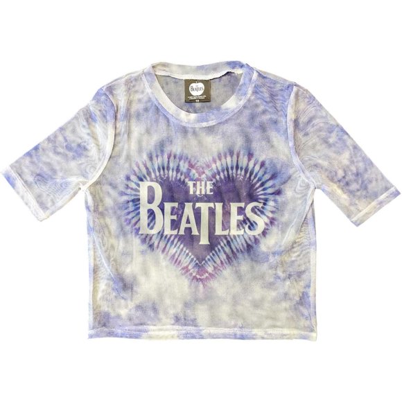 The Beatles Haut Court Logo Cœur & Chute pour Femmes
