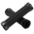 thumbnail image 2 of 2 uds empuñaduras de bicicleta manillar de bicicleta antideslizante de goma con cubiertas de plástico para reemplazo de bicicleta de montaña de carretera de 22mm negro, 2 of 10