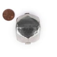thumbnail image 2 of The Bead Chest Hollow Cornerless Cube Bead: Large Silver 35mm Centerpiece Pendant Bead, 2 of 3