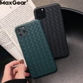 thumbnail image 2 of Funda de malla transpirable para iPhone 14 13 11 Pro Max 12 Mini XS 6S 7 8 Plus X XR Funda de cuero con rejilla tejida iPhone14 Funda de silicona Tan Jianjun unisex, 2 of 2