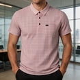 thumbnail image 2 of Wiyuqeen Men’s Printed Golf Shirt Cooling Performance Short Sleeve Stretch Pocket Shirts Lapel Collared Casual Plaid T-Shirts, 2 of 8