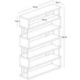 thumbnail image 5 of Bowery Hill Engineered Wood White Bookcase Rectangular 6 Shelves Unassembled, 5 of 5