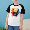 thumbnail image 2 of Feancey T-Shirt Graphique 3D Enfants Garçons Filles Mignon Imprimé Manches Courtes Hauts Doux Décontracté Col Rond Blouse Été Chandail T-Shirts 90 % de Rabais Liquidation Noir 13 Ans, 2 of 9