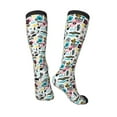 thumbnail image 4 of Fotbe Dinosaur print Women's Men's Novelty Crew Socks Cotton Socks Knee High Socks for Walking,Running,Nurses,Pregnancy, 4 of 9