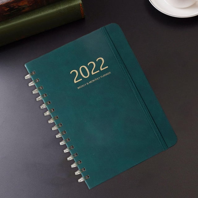 Cuaderno A5 Macarena Papel Grueso DIY Cubierta de cuero Registro de Ingresos 2022 Cuenta Memo en Inglés