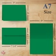 thumbnail image 5 of Holiday Christmas Green Blank 5x7 Greeting Cards with Green A7 Envelopes (25 Per Pack), 5 of 5