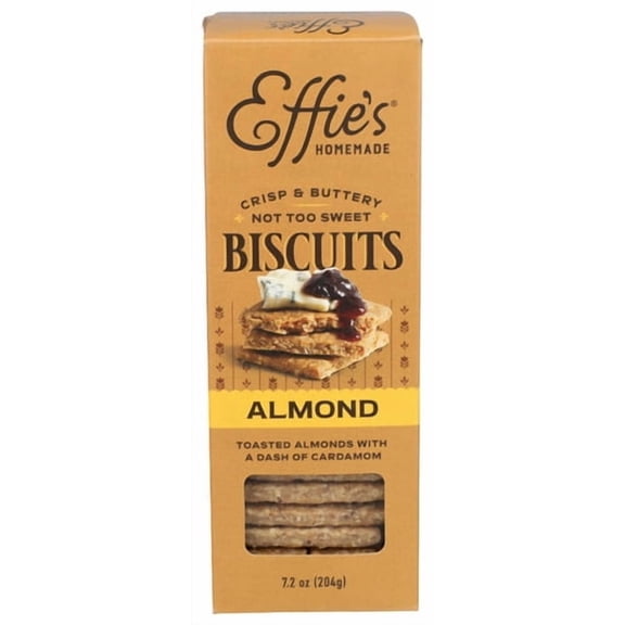 Effie's Homemade Almond Biscuit with Cardamom 7.2 oz (Pack of 12)