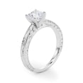 thumbnail image 3 of Amor Jewel Stamped 14K White Gold Plated Ring - 1.6 Ct Cushion Cut Lab Created Diamond Wedding Anniversary Ring - Engagement Ring for Her - Wedding Solitaire Ring - Wedding Jewelry For Bridesmaids, 3 of 3