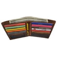thumbnail image 3 of RFID Men's Slim Hipster Bifold Crazy Horse Leather Euro Wallet by Cazoro, 3 of 10