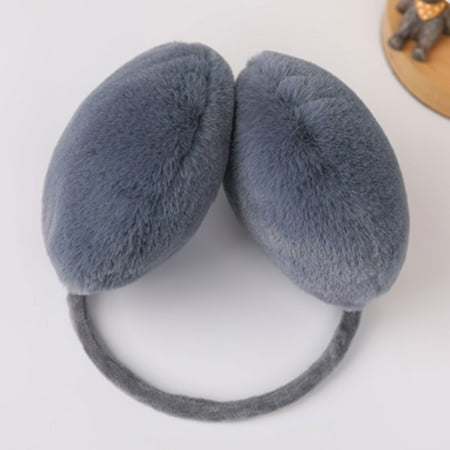 

MRULIC Earmuffs Women Winter Cute Earmuffs Ladies Earmuffs Plush Warm Earmuffs Grey + One size