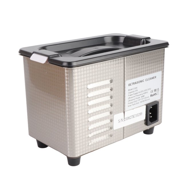 M Buder Limpiador Ultrasónico de 800ml 40KHz (27 oz), Dispositivo de Limpieza Doméstica Compacto de Bajo Ruido para Joyas y Gafas, Enchufe Europeo 220V, Eficiencia y Gran Capacidad
