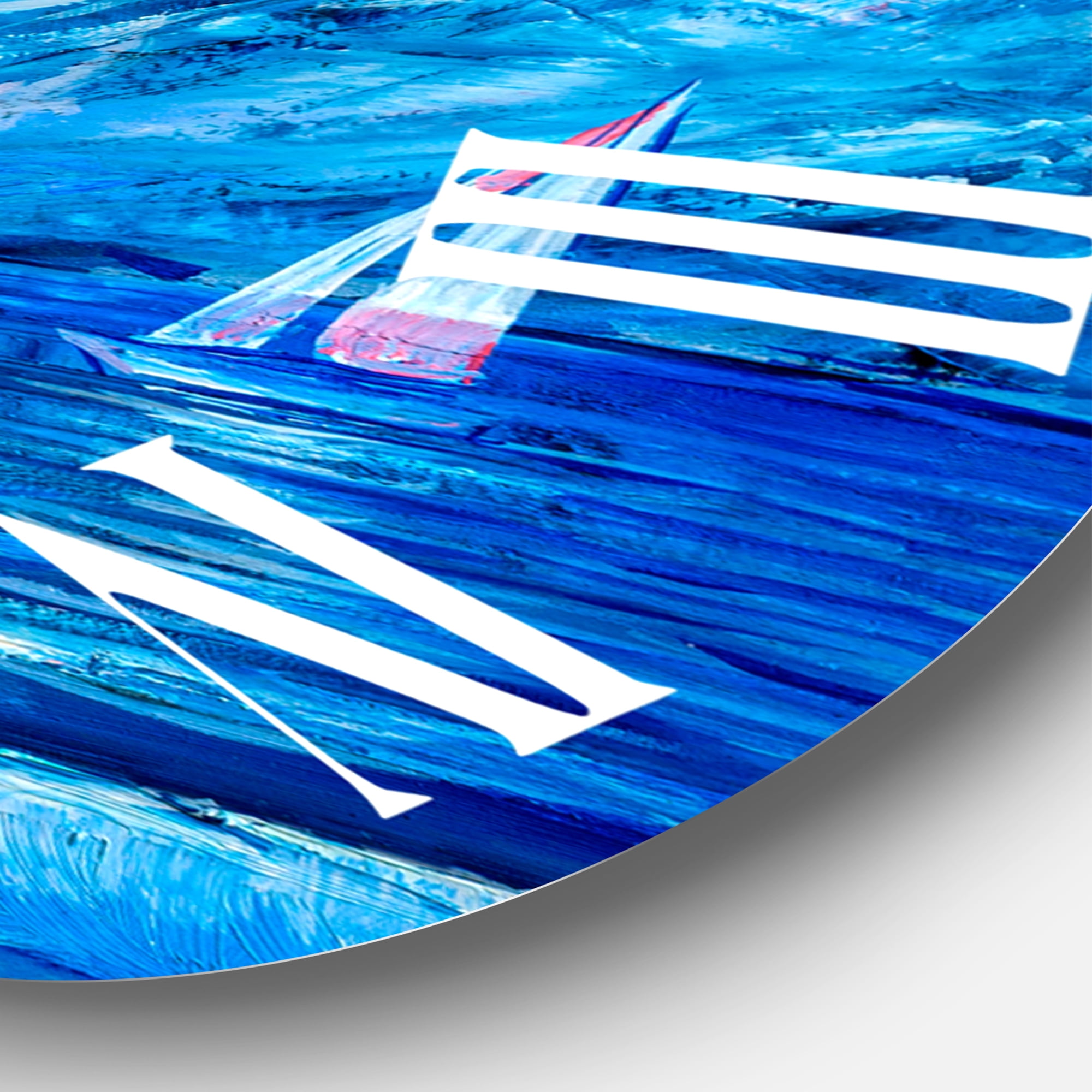 Designart 1 in Quartz Coastal Wall Clock