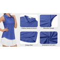 thumbnail image 5 of Rosvigor Women Tank Tops Loose Fit Sleeveless Shirt V Neck Polo Shirts Summer Collard Tops, 5 of 7