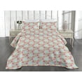 thumbnail image 2 of Ambesonne Floral Quilted Coverlet 2 Pcs, Spring Flower Sketch Artwork, Twin Size, Pale Mint Green Blush, 2 of 4
