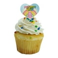 thumbnail image 5 of Care Bears Cheer Bear Positive Vibes Heart Love Cupcake Picks Toppers Decoration Set of 6, 5 of 7