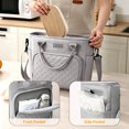 thumbnail image 2 of AUXDIQ 11L Insulated Cooler Bag Leakproof Cooling Tote Thermal Lunch Bag Grey, 2 of 6