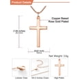 thumbnail image 5 of U7 Christian Cross Necklace for Women Rose Gold Plated Cross Pendant Necklace Religious Faith Jewelry Gift for Mom Daughter Wife, Baptism Communion,Size L, 5 of 7
