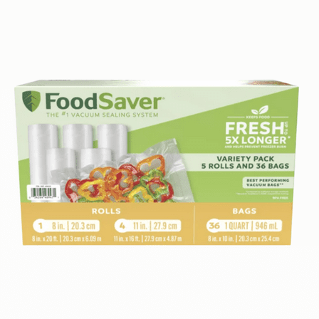 FoodSaver Vacuum Sealer Rolls and Bags Variety Pack