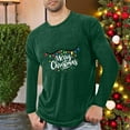 thumbnail image 2 of QIUOMBBP T Shirts for Man Christmas Big and Tall Long Sleeve Tops Casual Crewneck Muscle Fit Pullover Xmas Gifts, Army Green, XL, 2 of 5