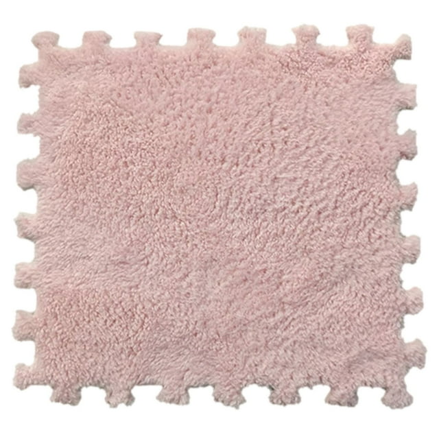 5Pcs 11.81Inch Square Puzzle Polyester Velvet Carpet in 14 Colors