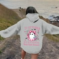 thumbnail image 2 of Womens Long Sleeve Hooded Sweatshirt Drawstring Pink Ribbon Graphic Cancer Awareness Hoodies with Pockets Loose Fit Pullover Tops, 2 of 8