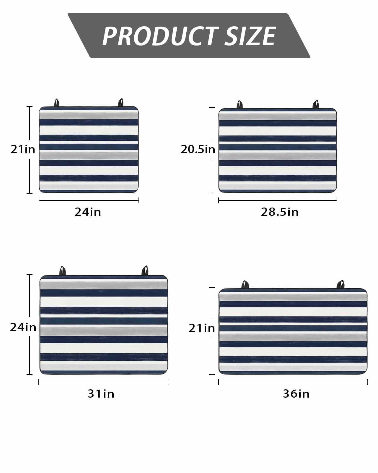 Stove Top Covers for Electric Stove, Navy Blue White Striped Glass Stovetop Cover Protector, Grey Farmhouse Stripe Abstract Art Induction Cooktop Protector Oven Mat for Kitchen Countertop 24"x21"