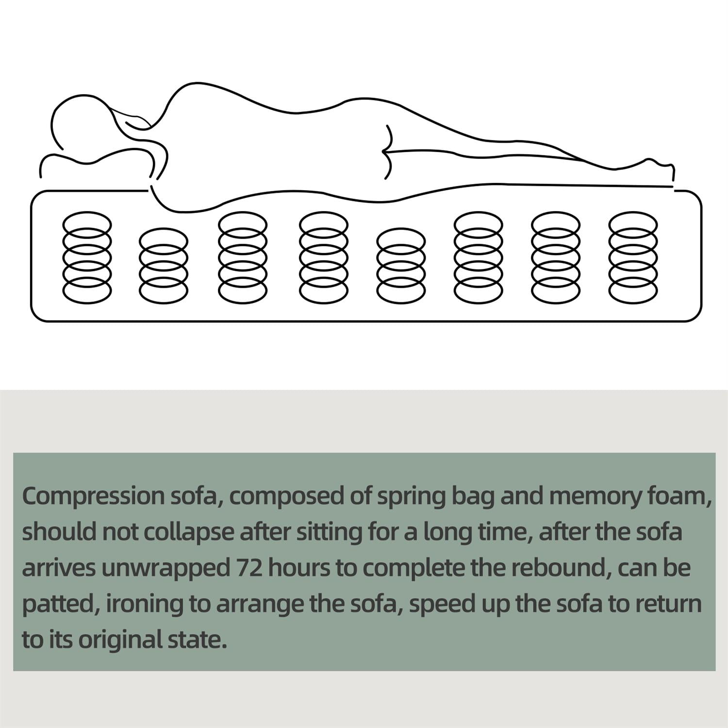 Demi Bonn 104" x 70" Modular Sectional Sofa Sleeper with Chaise & Ottoman, Convertible U-Shaped Couch Set for Relaxation & Guests, Green