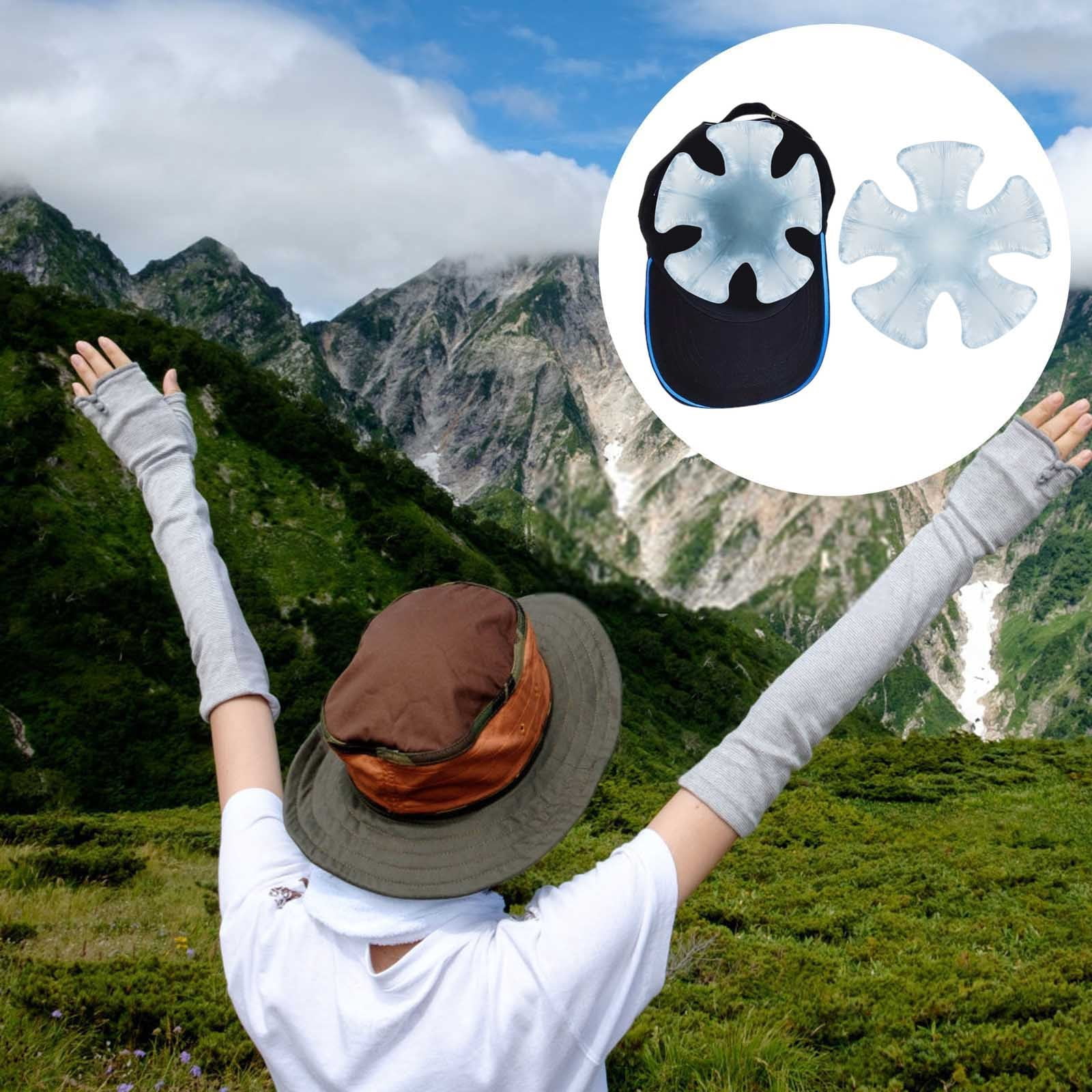 Ice Pack Hat Cooling Accessory - Reusable Gel Cooling Pad for & Hats - Foldable Fishing Hat Cooler Insert for Hiking Camping Sports - Breathable Cold Pack for Hard Hats Catcher